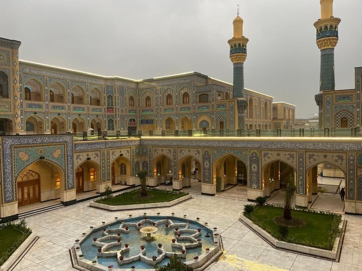 صحن حضرت زهرا(س) در حرم علوی به بهره‌برداری رسید/ جلوه‌ای از شکوه هنر و ایمان ایرانی+فیلم