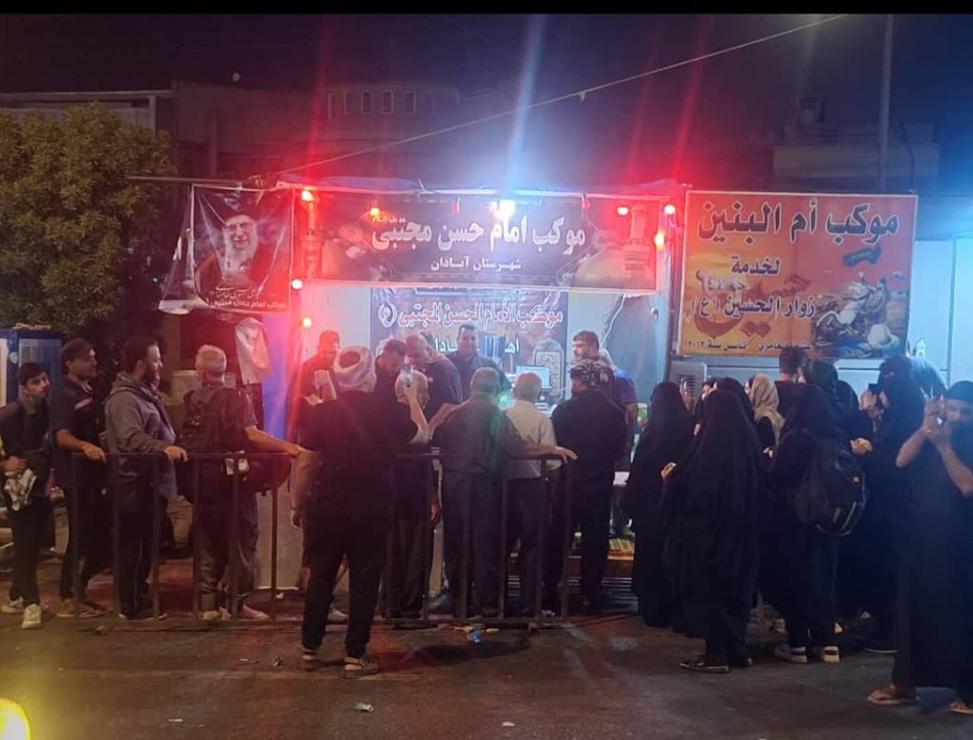 عشق و شور خدمت رسانی در مواکب اربعین حسینی خوزستانی مستقر در عراق به روایت فیلم و عکس